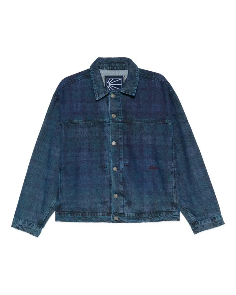 PACCBET RASSVET Karierte Jeansjacke - Blau Blau