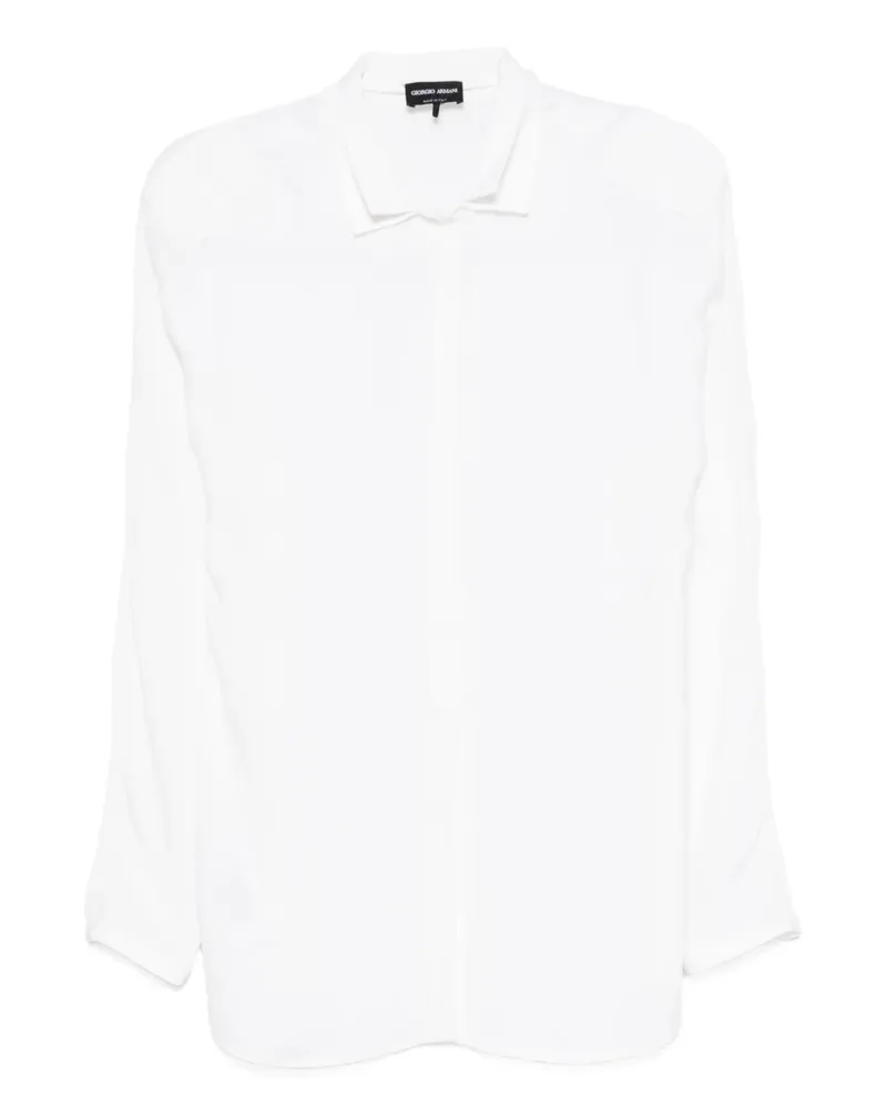 Giorgio Armani Langärmeliges Hemd - Weiß Weiß