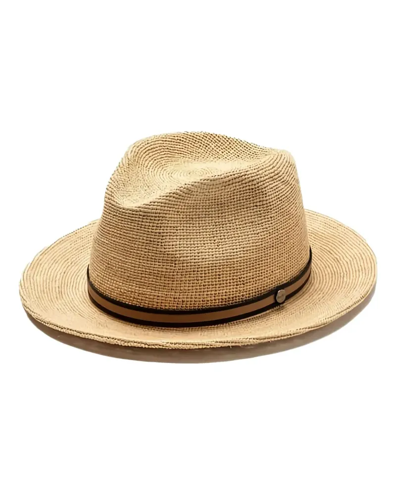 Borsalino Fedora mit Strohband - Nude Nude