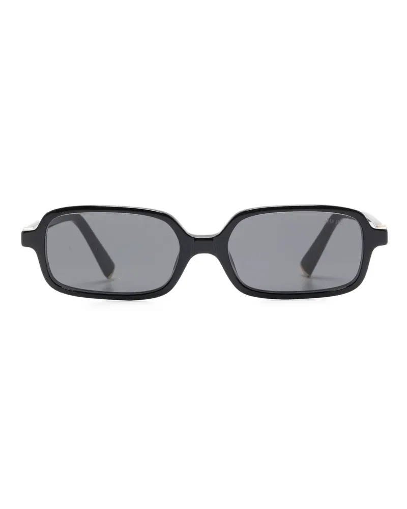 Miu Miu Sonnenbrille mit eckigem Gestell - Schwarz Schwarz