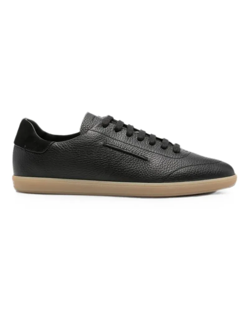 Ermenegildo Zegna pebbled-texture sneakers - Schwarz Schwarz