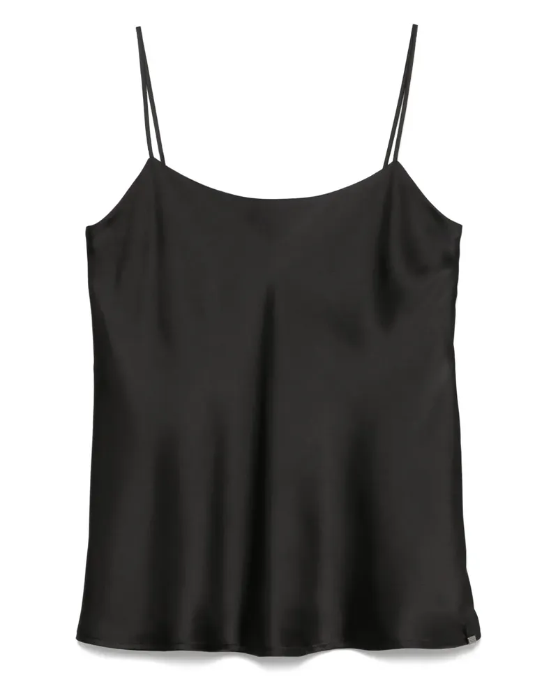 Herno Top in Satinoptik - Schwarz Schwarz