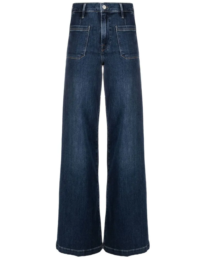 Frame Denim Halbhohe Bootcut-Jeans - Blau Blau