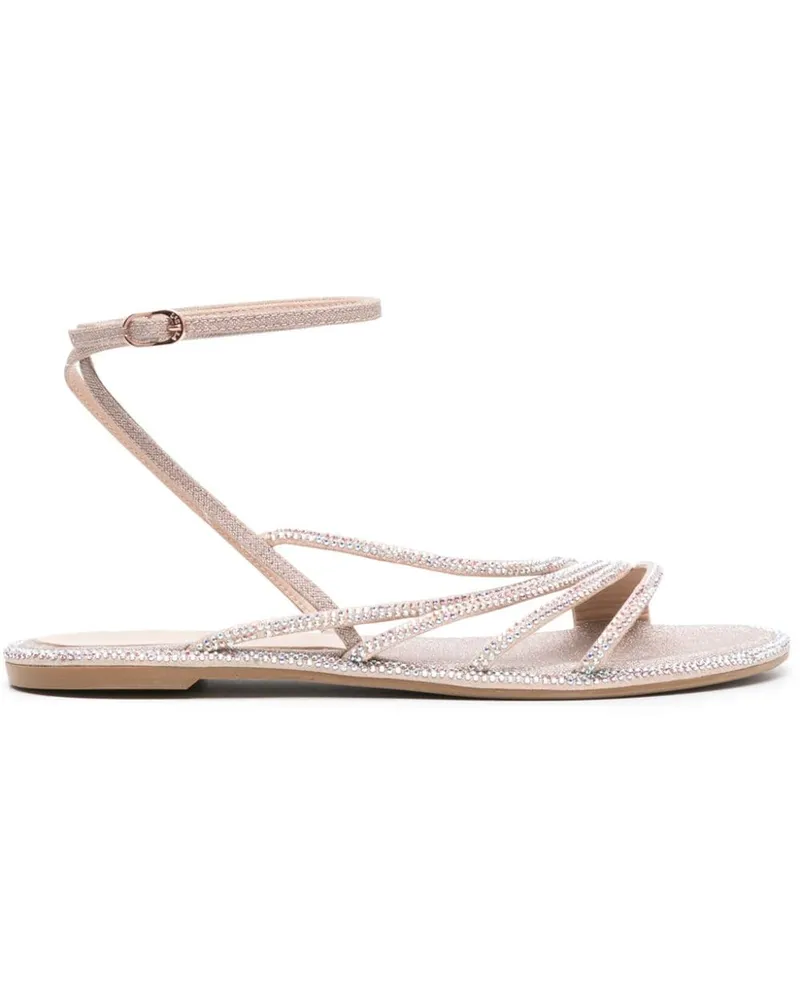 Le Silla Scarlet Sandalen mit Kristallverzierung - Nude Nude