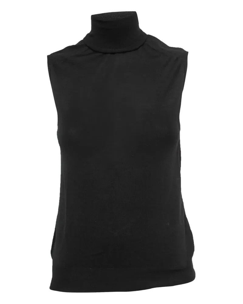 Victoria Beckham Rollkragenoberteil aus Wolle - Schwarz Schwarz