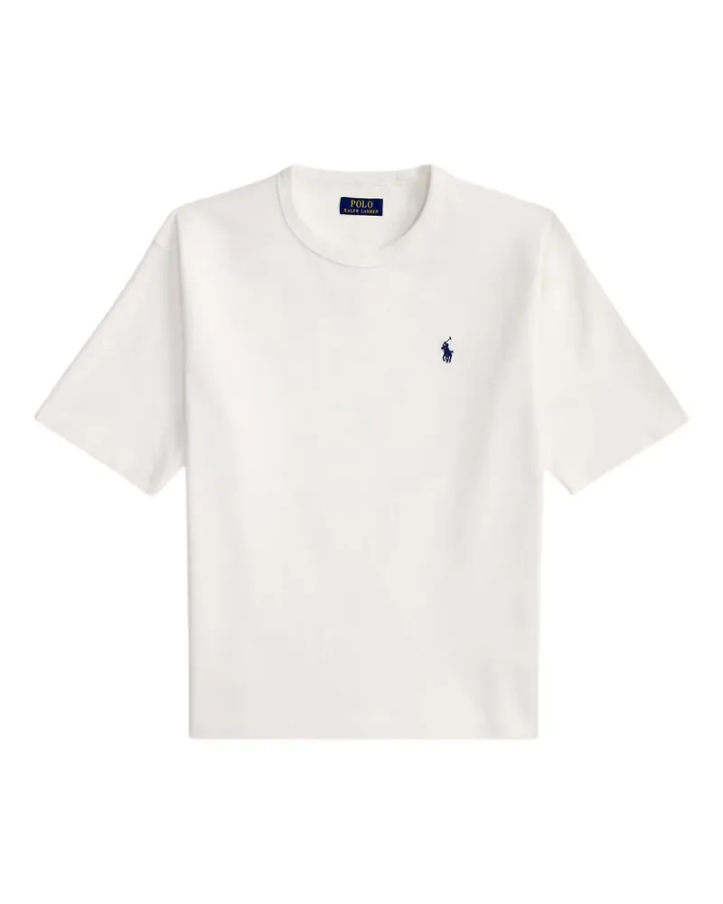 Ralph Lauren T-Shirt mit Logo-Stickerei - Weiß Weiß
