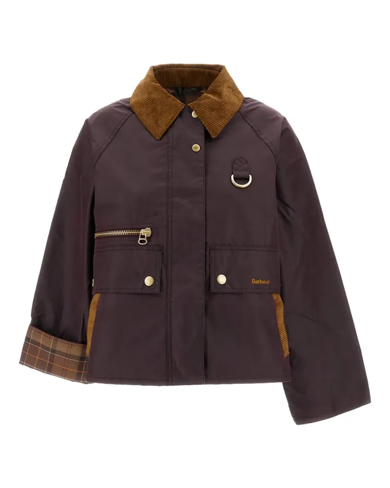 Barbour Cottingham waxed corduroy-collar jacket - Braun Braun