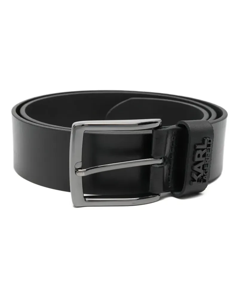 Karl Lagerfeld logo buckle belt - Schwarz Schwarz