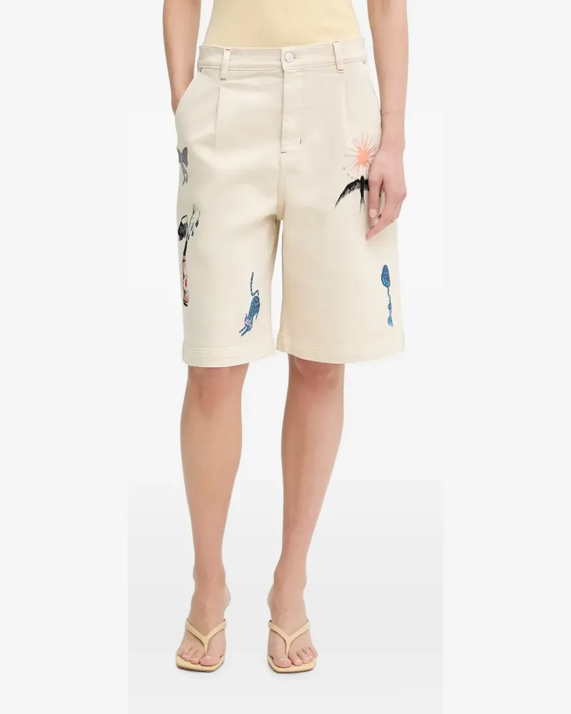 MUNTHE Breyla knee-length shorts - Nude Nude