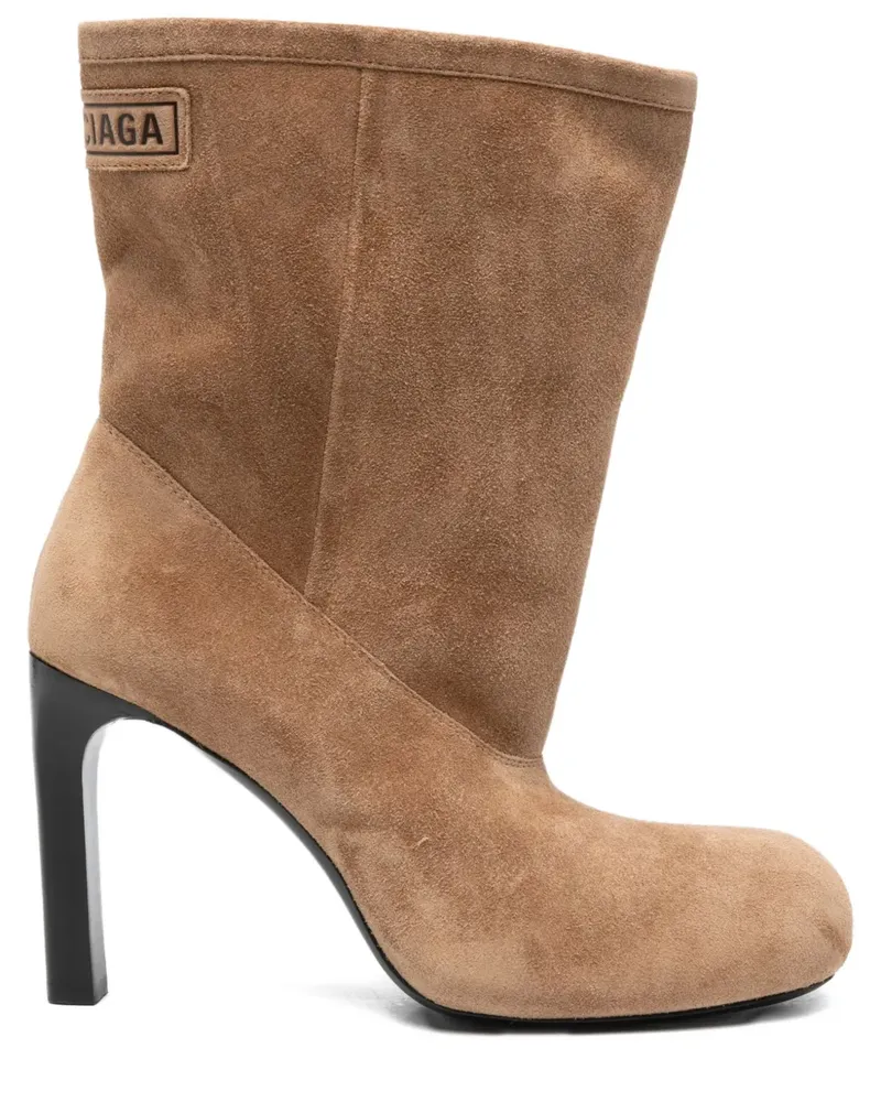 Balenciaga 105mm Fargo logo-patch heel boots - Braun Braun