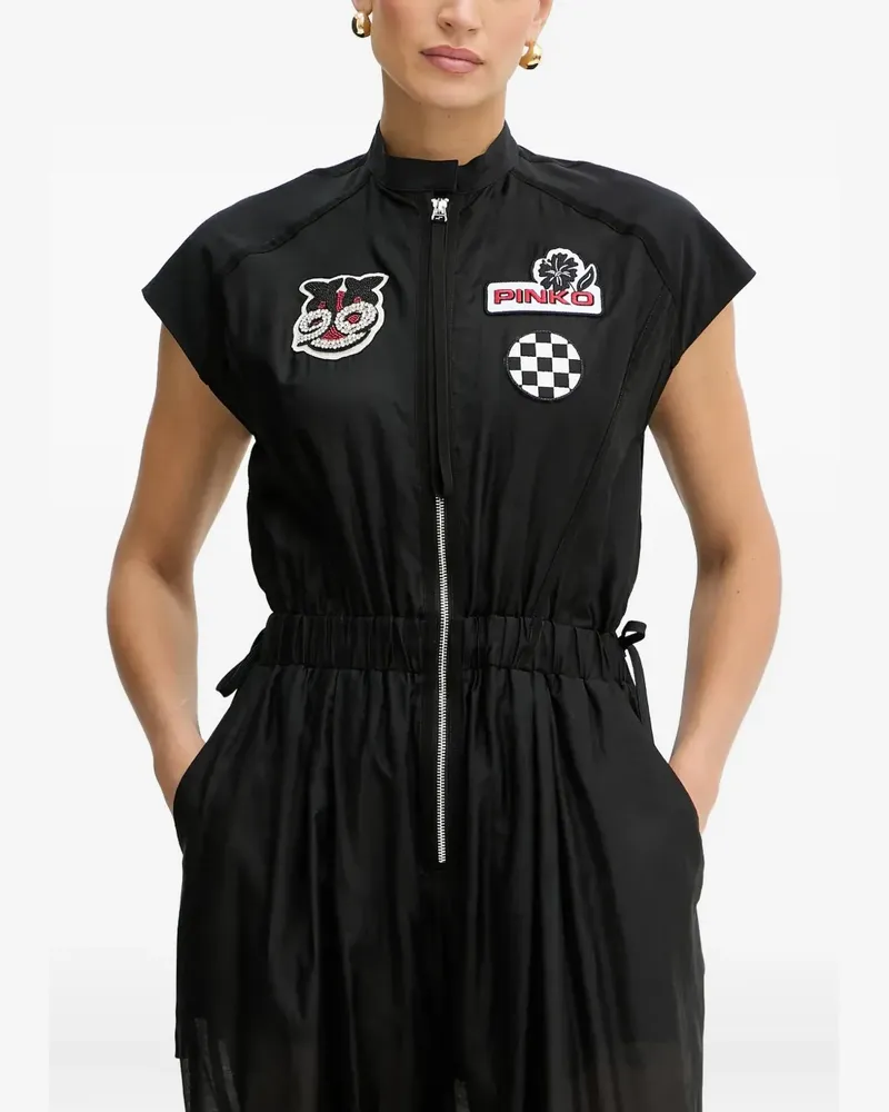 Pinko Verzierter Jumpsuit mit Reißverschluss - Schwarz Schwarz