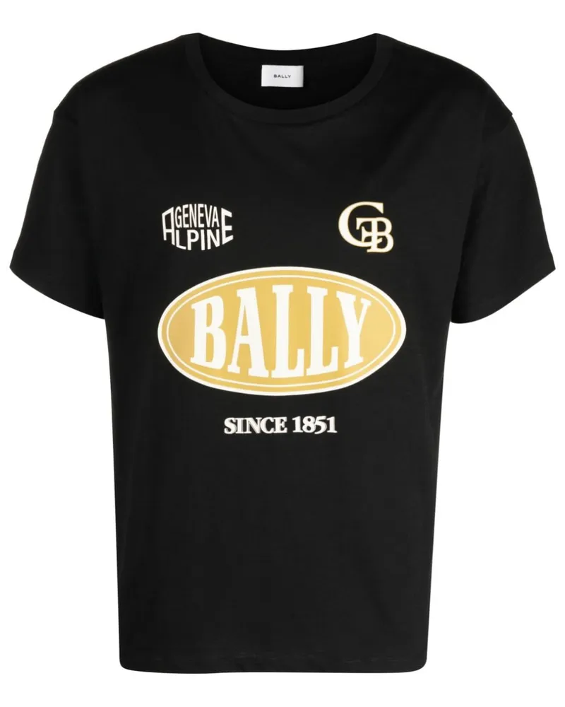 Bally T-Shirt mit Logo-Print Schwarz