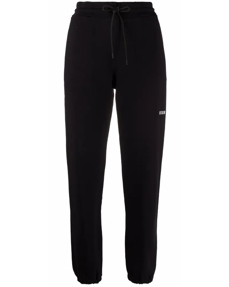 MSGM Jogginghose mit Logo-Print - Schwarz Schwarz