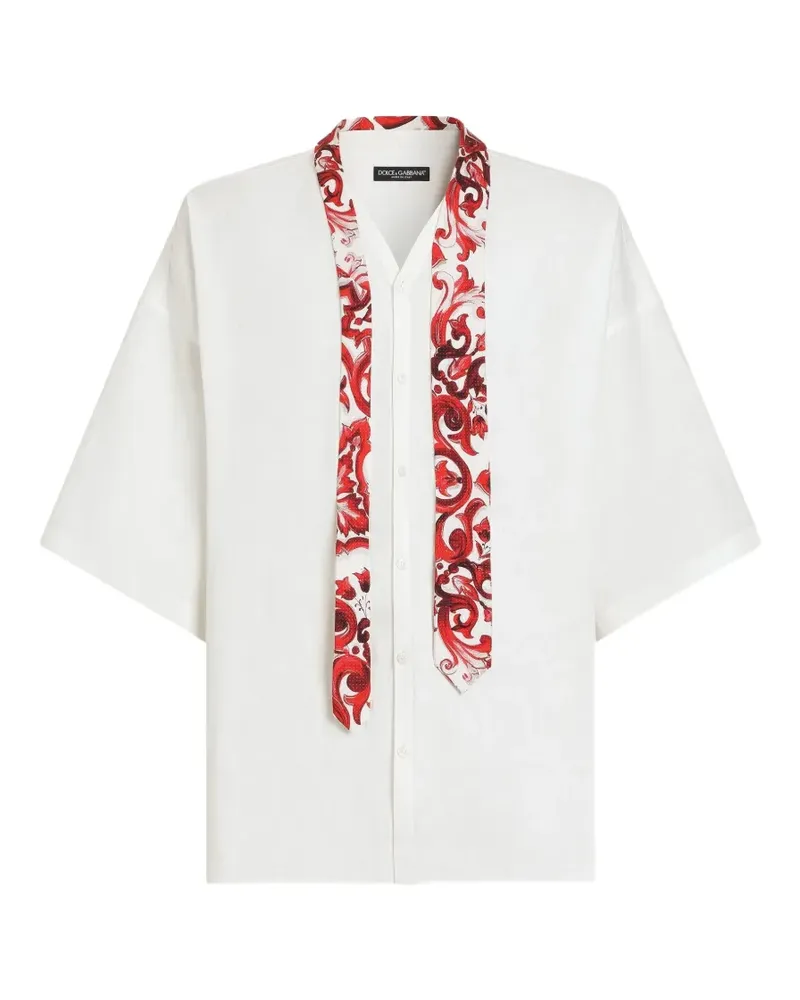 Dolce & Gabbana Hemd aus Leinen - Weiß Weiß