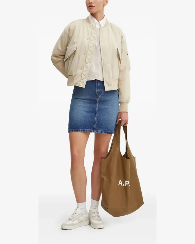A.P.C. Bomberjacke mit Reißverschlusstaschen - Nude Nude