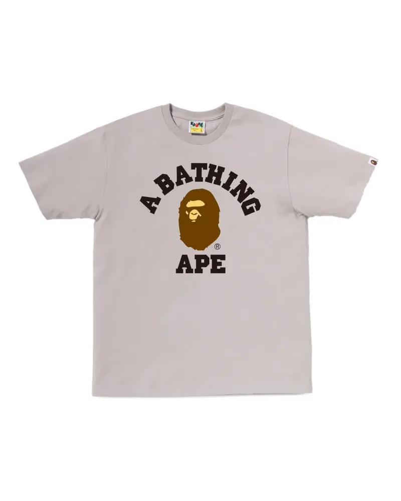 BAPE College' T-Shirt - Grau Grau
