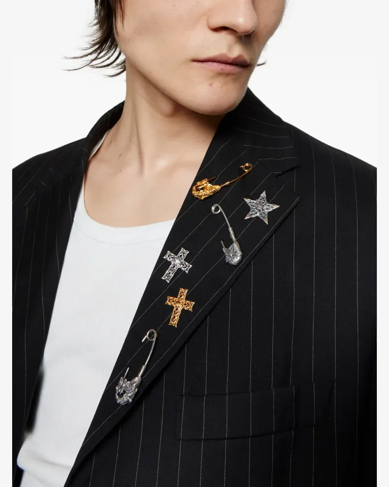 Emanuele Bicocchi Rose safety-pin brooch - Silber Silber