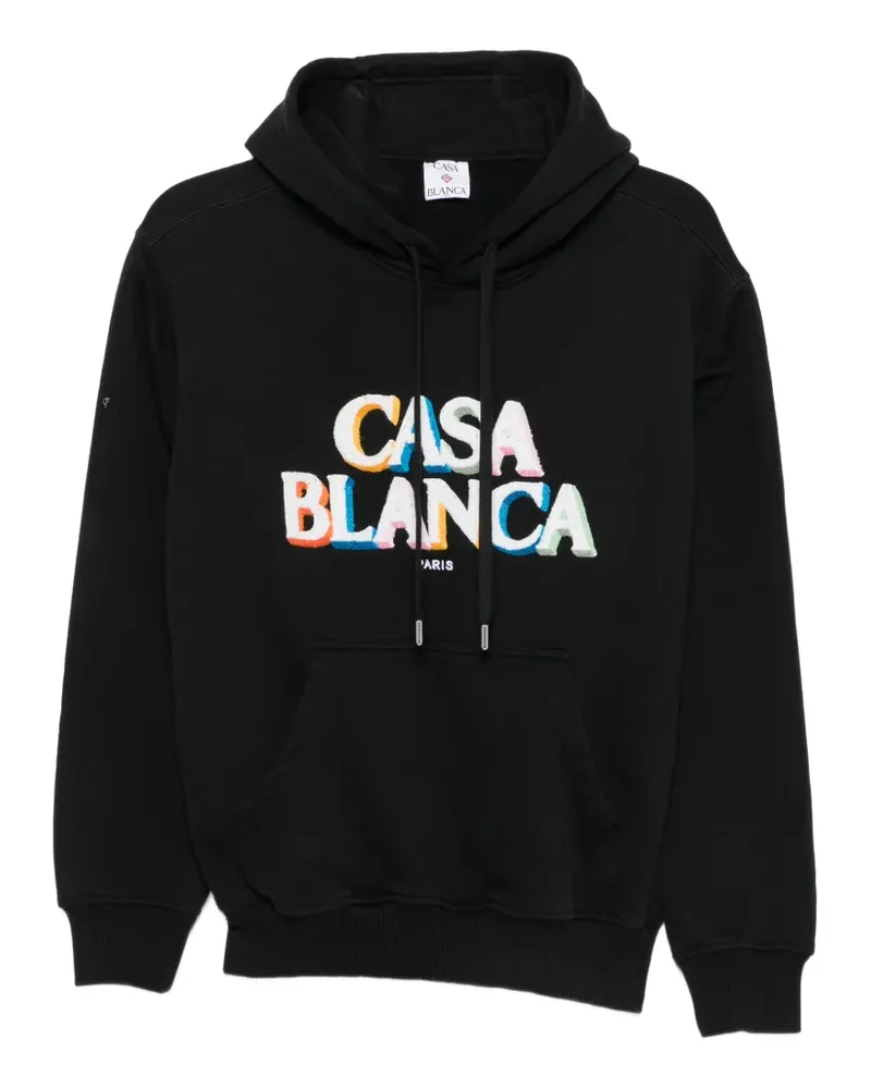 Casablanca Paris drawstring hoodie - Schwarz Schwarz