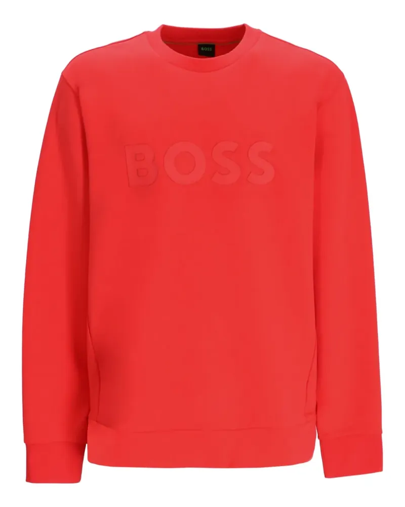 HUGO BOSS Salbo Sweatshirt mit Logo-Print - Rot Rot