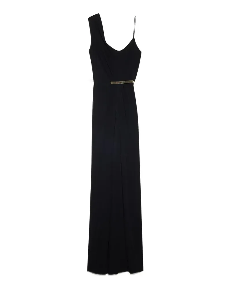 Tom Ford asymmetric belted maxi dress - Schwarz Schwarz