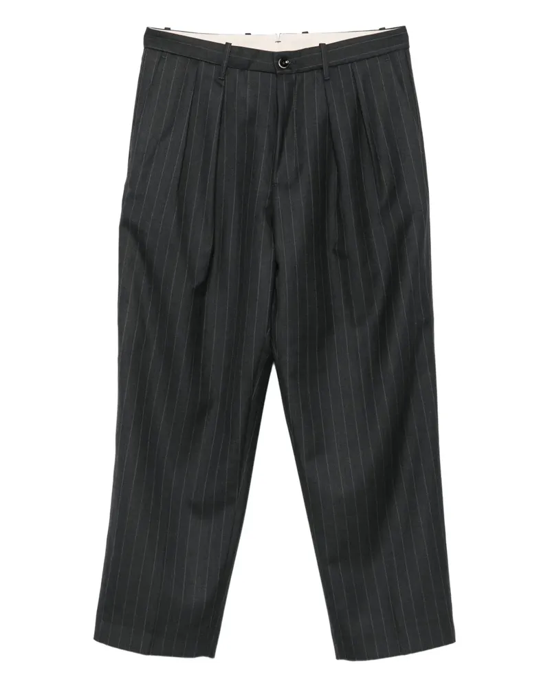 nine:inthe:morning Bundfaltenhose mit Nadelstreifen - Schwarz Schwarz