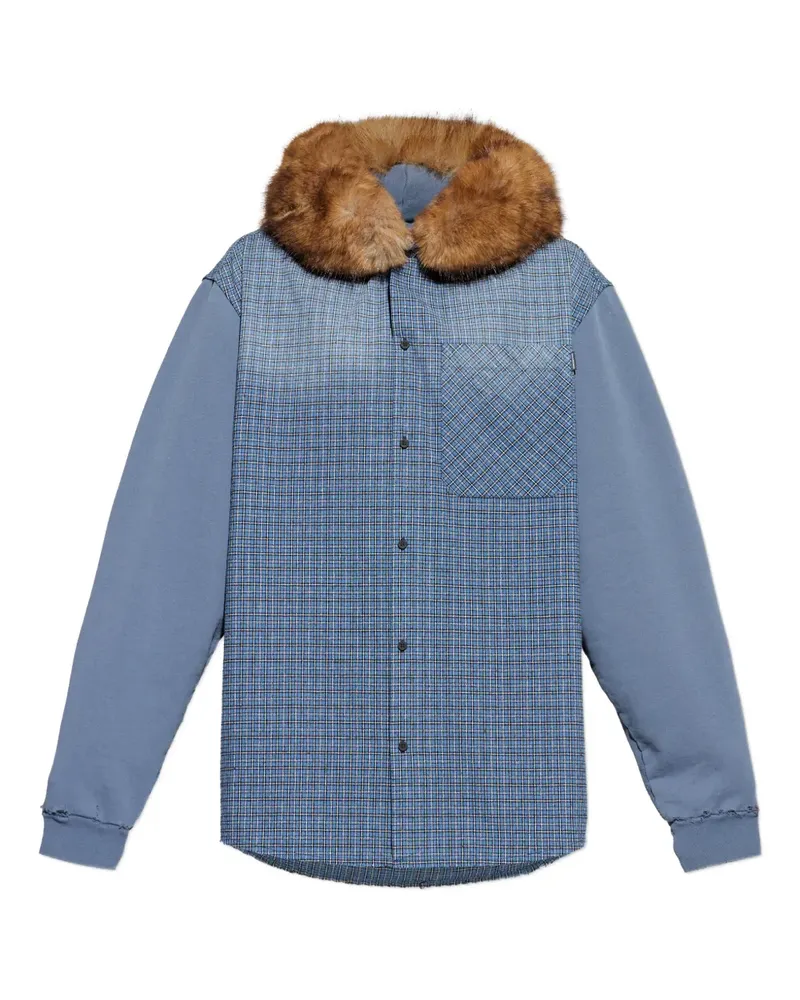 Balenciaga Hemd mit Check-Muster - Blau Blau