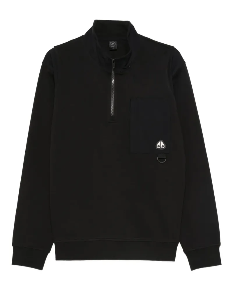 Moose Knuckles Sweatshirt mit aufgesetzter Tasche - Schwarz Schwarz
