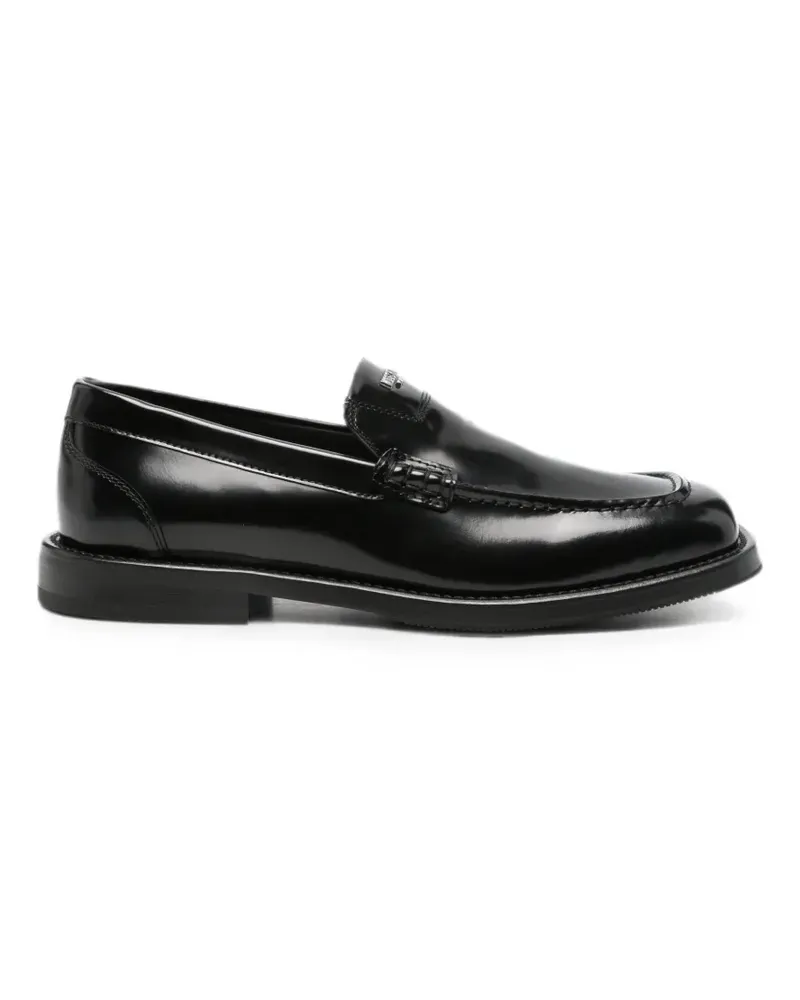 Moschino Loafer mit Logo-Schild - Schwarz Schwarz
