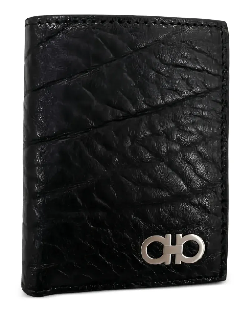 Ferragamo pebbled leather wallet - Schwarz Schwarz