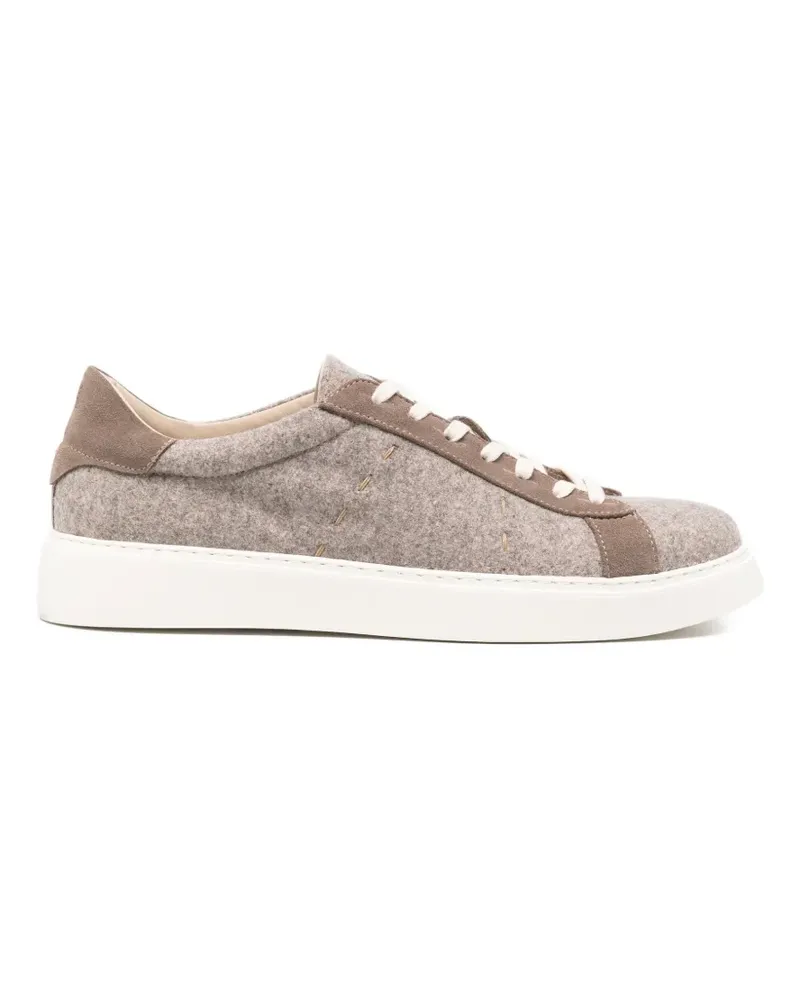 Eleventy Sneakers mit Wildlederbesatz - Nude Nude