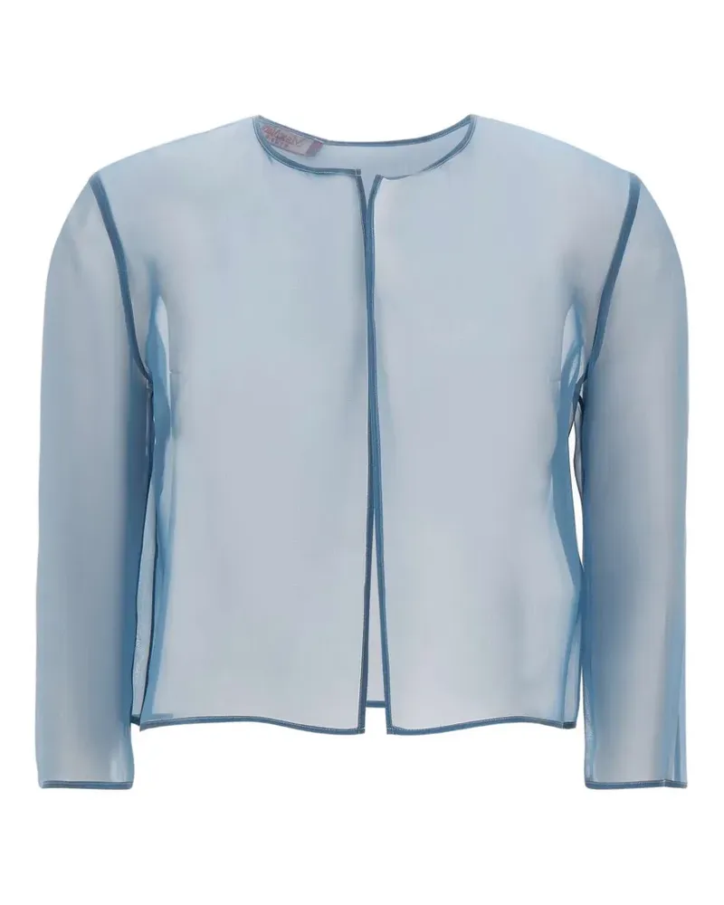 Max Mara boxy sheer jacket - Blau Blau