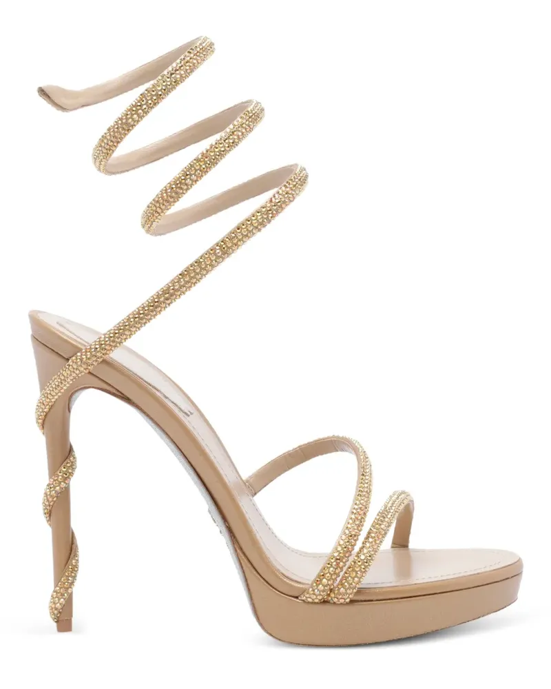 René Caovilla Margot Sandalen 105mm - Gold Gold