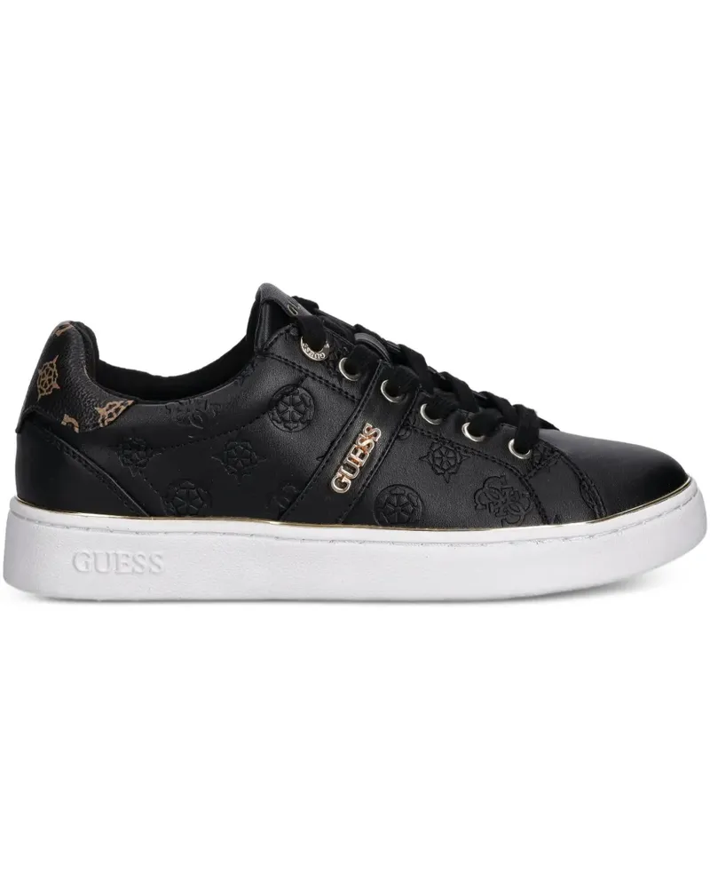 Guess Britz 4G Sneakers mit Logo-Prägung - Schwarz Schwarz