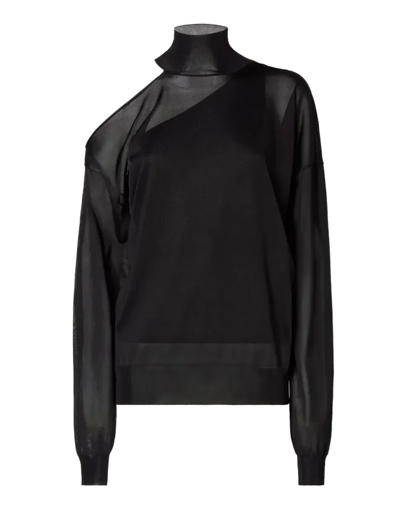 Fendi black silk organza sweater - Schwarz Schwarz