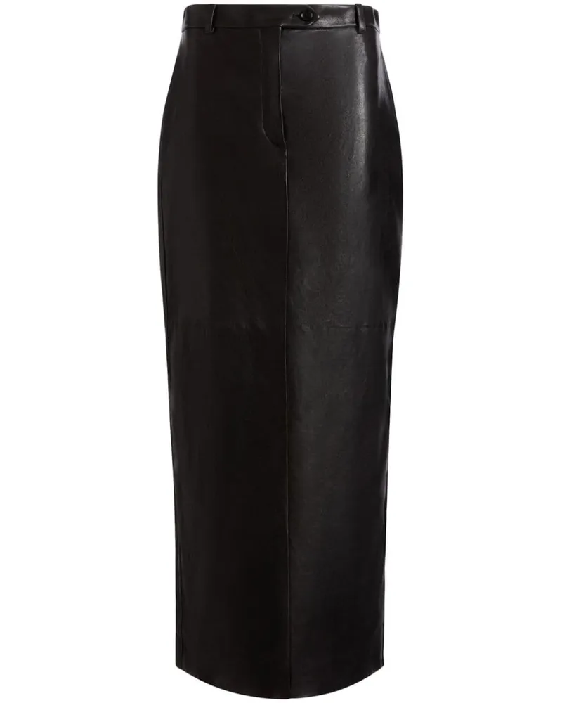 Bally Bleistiftrock aus Leder - Schwarz Schwarz