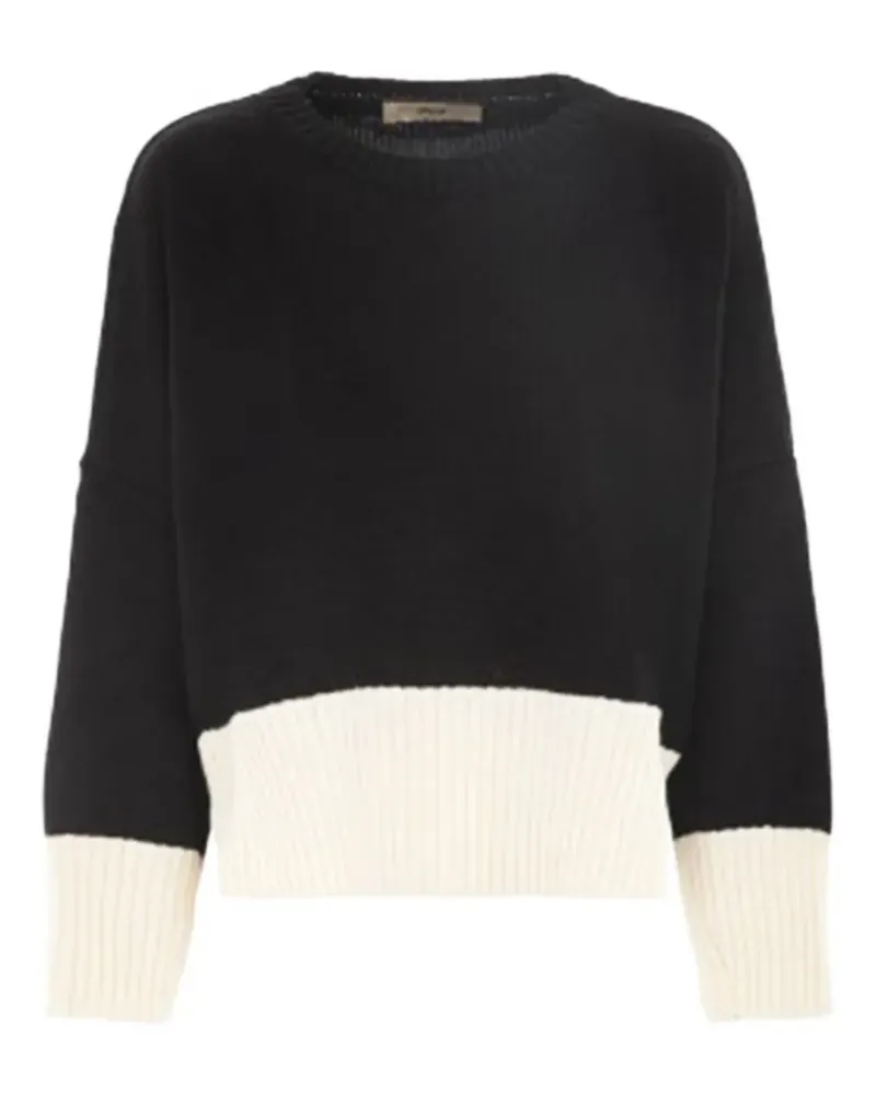 AKEP Pullover in Colour-Block-Optik - Schwarz Schwarz
