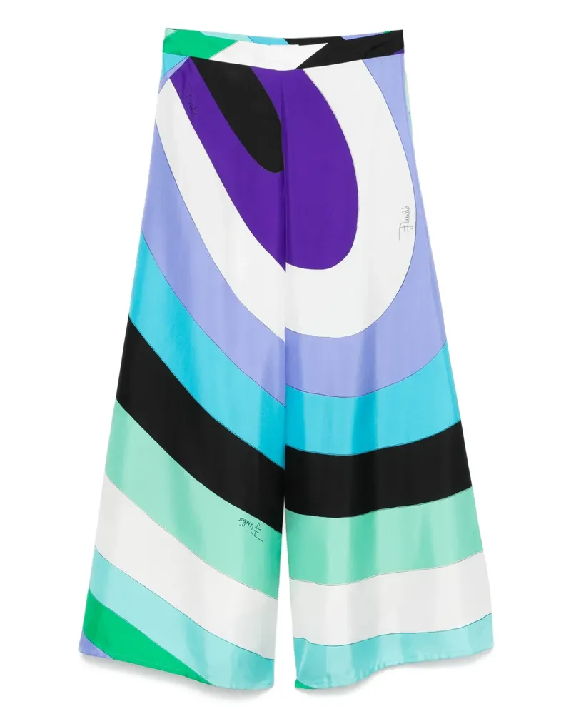 Emilio Pucci Hose mit Madalena-Print - Blau Blau