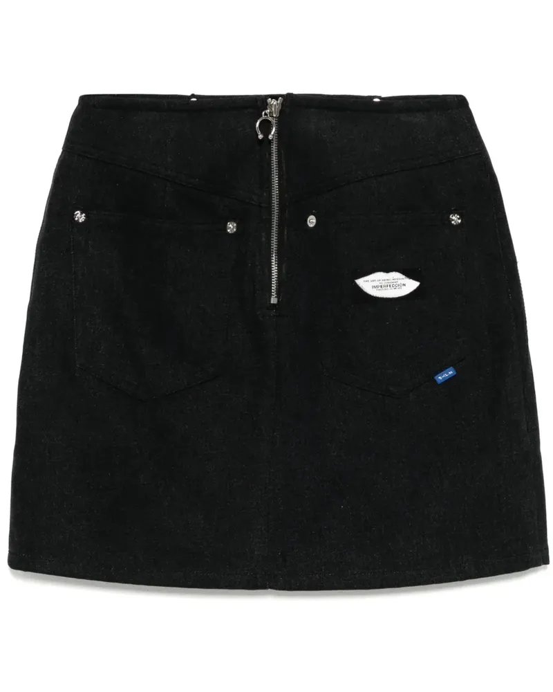 SJYP Jeansrock mit Strass - Schwarz Schwarz