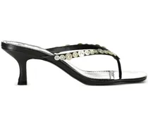 Kitten-Heel-Sandalen - Schwarz