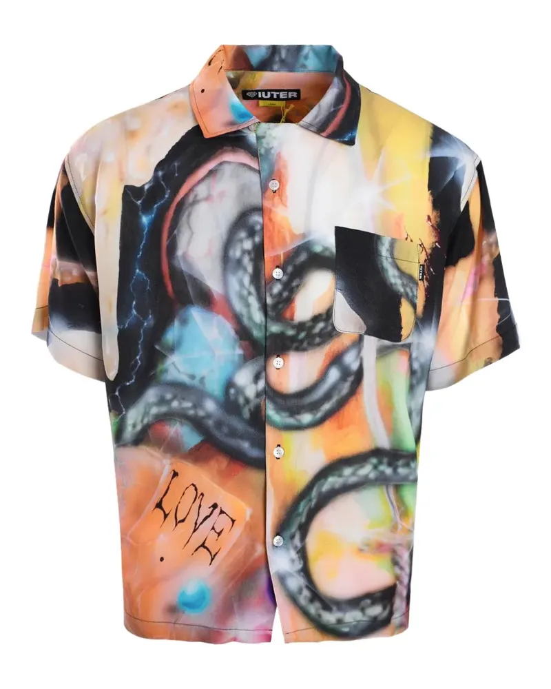 Iuter Slime Hemd mit Knopfleiste - Orange Orange