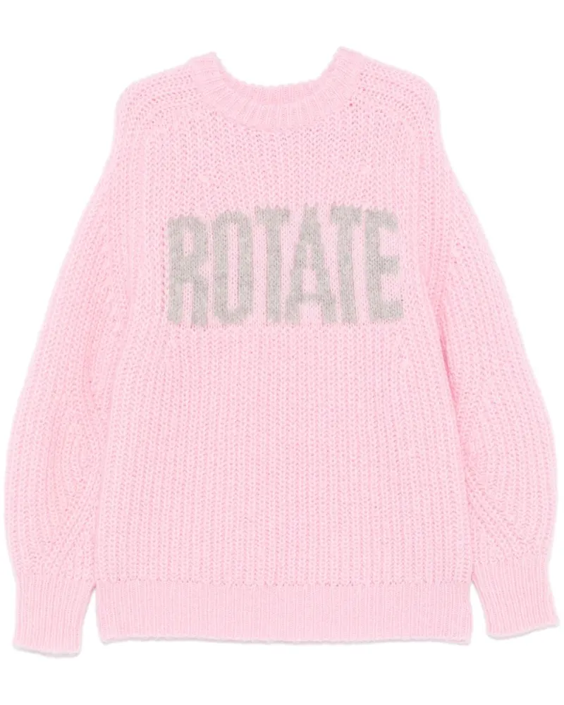 ROTATE Birger Christensen Pullover mit Logo - Rosa Rosa