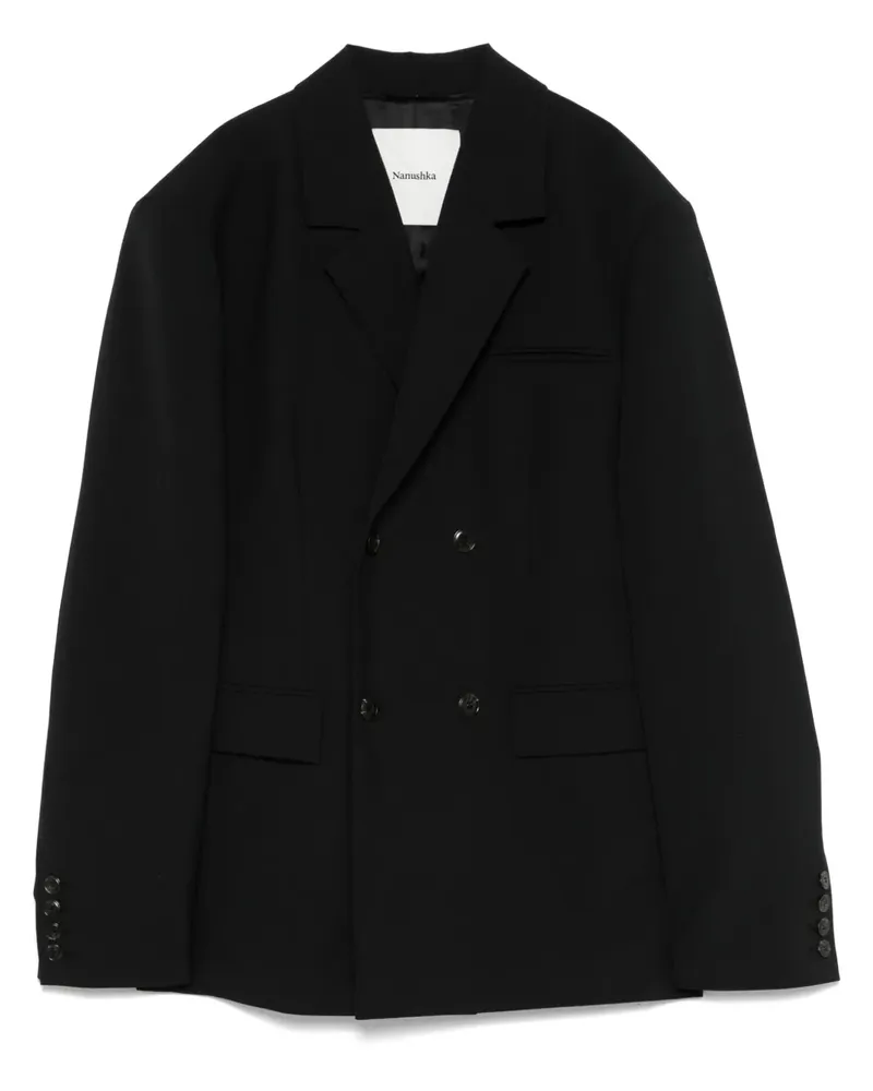 Nanushka Doppelreihiger Blazer - Schwarz Schwarz