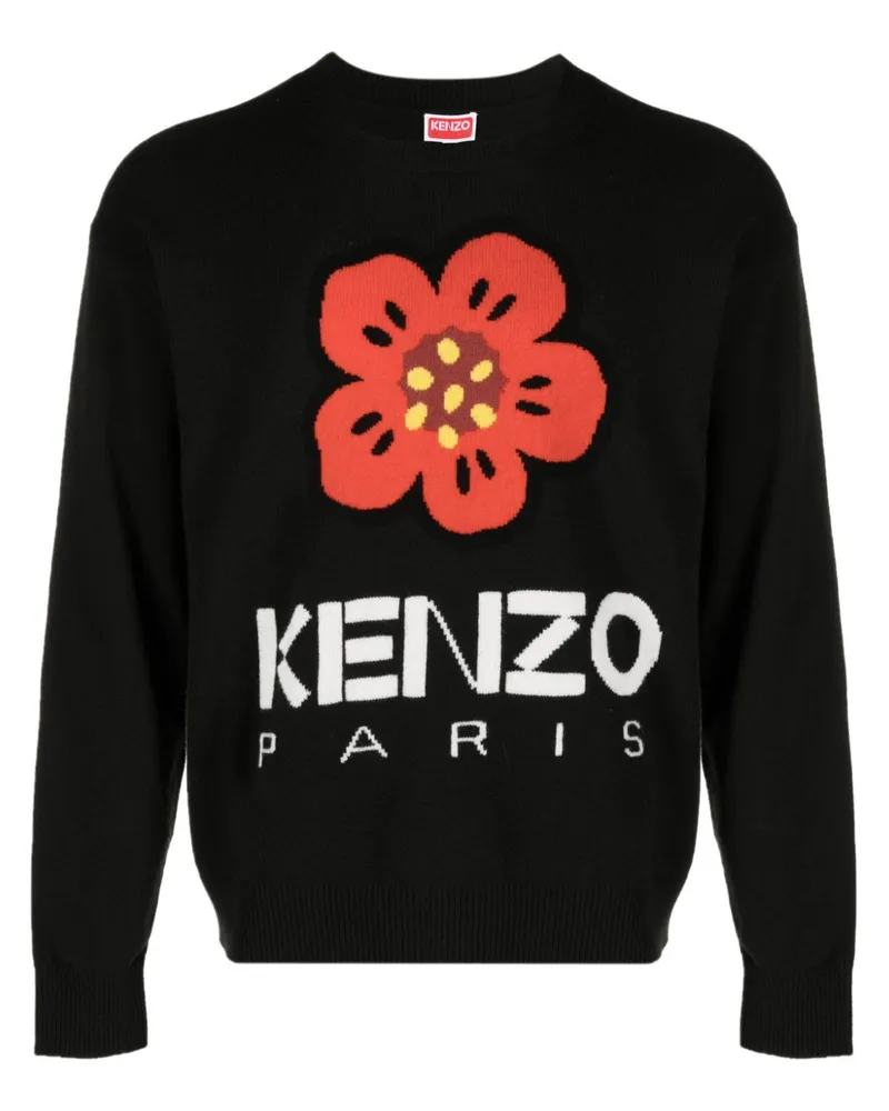 Kenzo Pullover mit Boke Flower-Motiv - Schwarz Schwarz