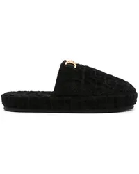 Versace Icon Slipper mit Medusa-Schild Schwarz