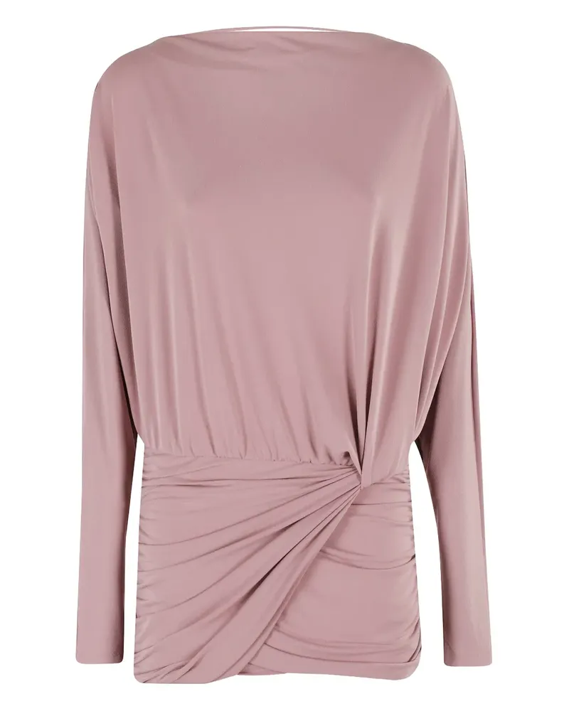 ANDAMANE Drapiertes Kleid mit Dreiviertelärmeln - Rosa Rosa