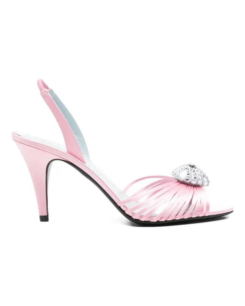 Valentino Garavani VLogo crystal-embellished sandals - Rosa Rosa