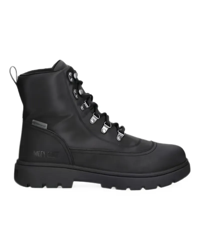 Moon Boot Bikerstiefel aus Nylon - Schwarz Schwarz