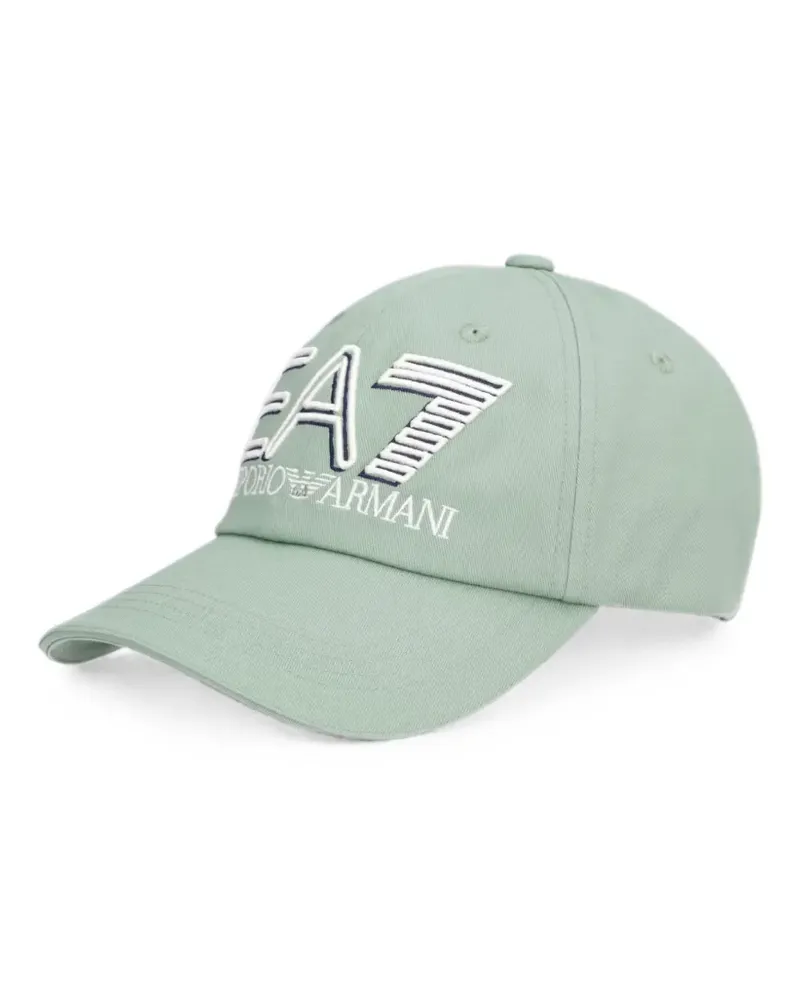 EA7 logo-embroidered baseball cap - Grün Grün