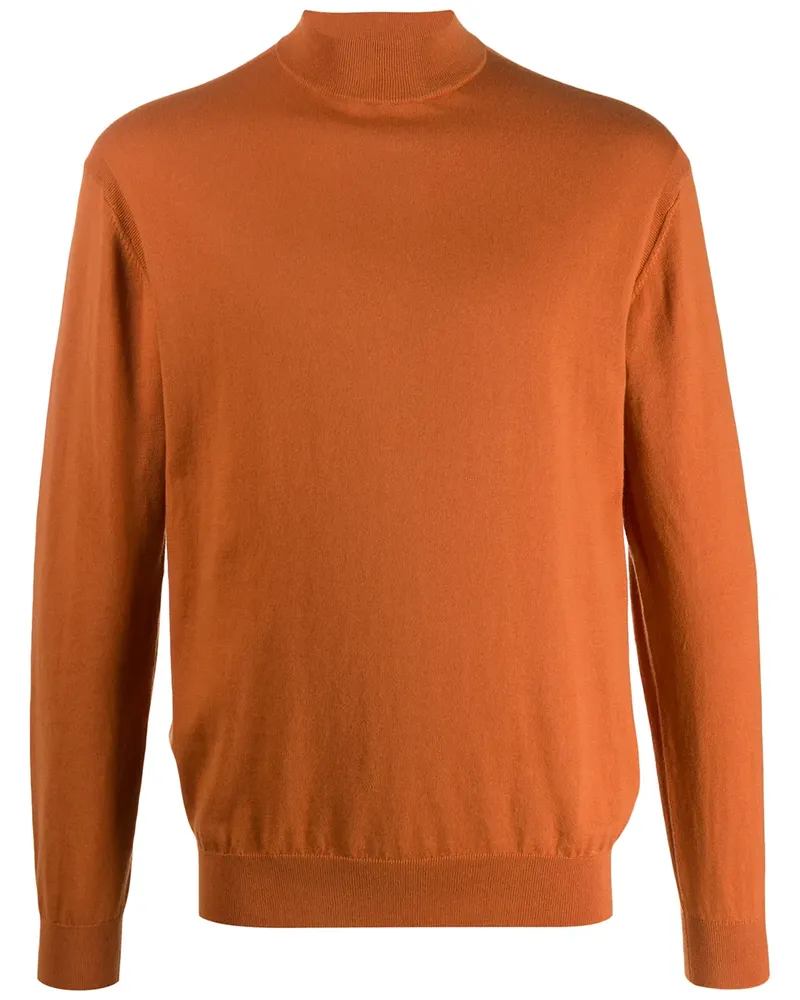 N.Peal Pullover mit Stehkragen - Orange Orange