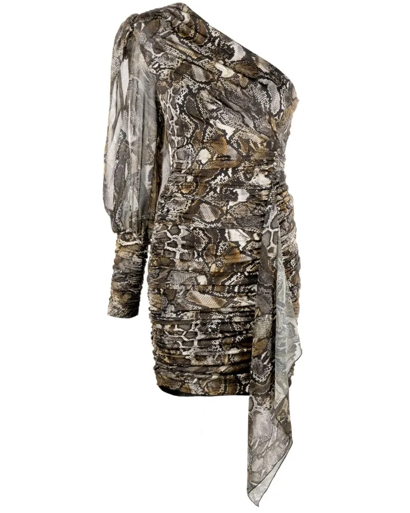 Just Cavalli Kleid mit Animal-Print Nude